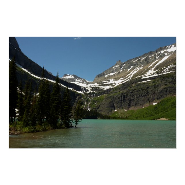 Póster Lago Grinnell no Parque Nacional Glacier (Frente)