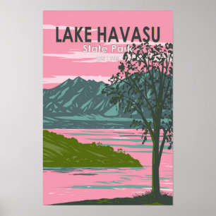 Poster Lago Havasu State Park Viagem Art Vintage