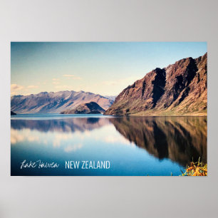Poster Lago Hawea Nova Zelândia Otago viagem