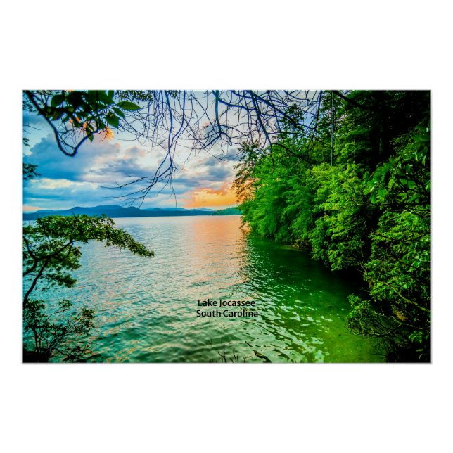 Póster Lago Jocassee, Carolina do Sul, (Frente)
