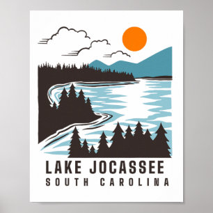 Poster Lago Jocee Carolina do Sul Verão Vida no Lago Emba