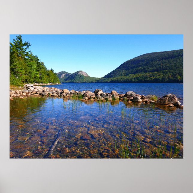 Poster Lago Jordan Pond I no Parque Nacional Acadia (Frente)