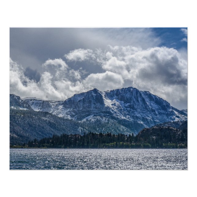 Póster Lago June e Carson Peak com tempestade se aproxima (Frente)