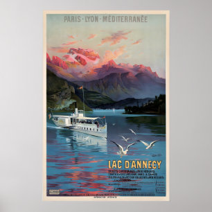 Poster Lago Lac Annecy Auvergne-Rhône-Alpes Paris Lyon