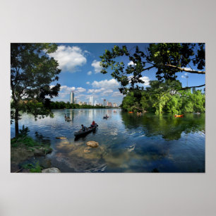 Poster Lago ladybird/skyline 3 de Austin Texas