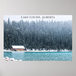 Poster Lago Louise Alberta Canada Photoshop em inverno