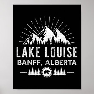 Poster Lago Louise Califórnia - Montanha Caminhada Canoag
