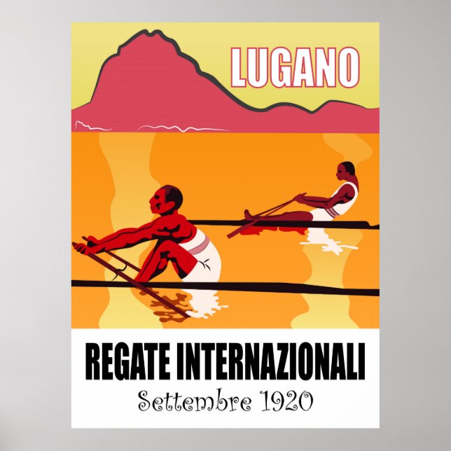 Poster Lago Lugano, regata internacional, esporte (Frente)