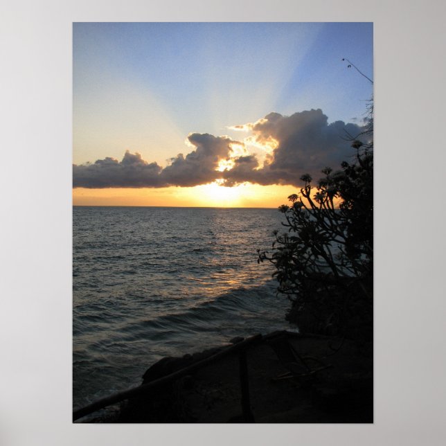 Póster Lago Malawi Sunrise (Frente)