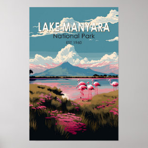 Poster Lago Manyara Parque Nacional Tanzânia Viagem Vinta