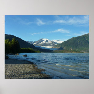 Póster Lago Mendenhall, na paisagem de Juneau Alaska