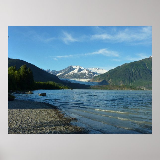 Póster Lago Mendenhall, na paisagem de Juneau Alaska (Frente)