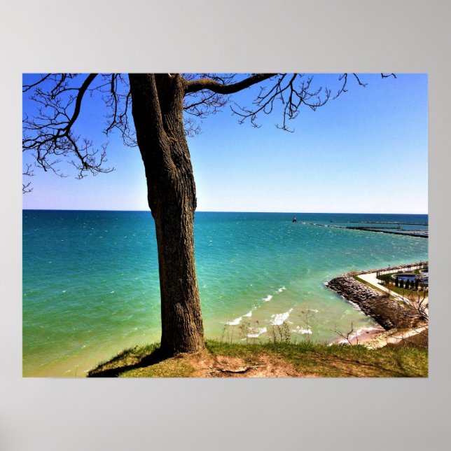 Poster Lago Michigan, Port Washington, WI (Frente)