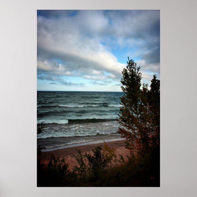 Poster Lago Michigan - Ruas. Ignace, MI (Frente)