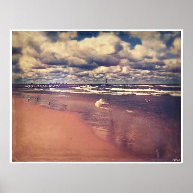 Póster Lago Michigan Summer (Frente)