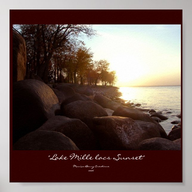 Poster "Lago Mille lacs Sunset" (Frente)