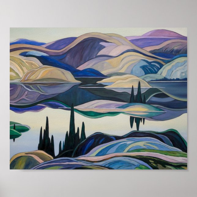 Poster Lago Mirror | Franklin Carmichael | (Frente)