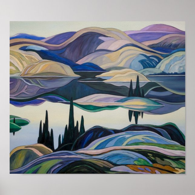 Poster Lago Mirror | Franklin Carmichael | (Frente)