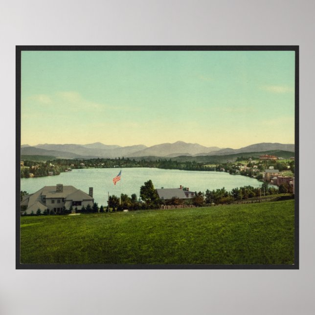 Póster Lago Mirror, Lago Plácido, Nova Iorque (Frente)