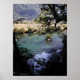 Póster Lago mirror, Nova Zelândia