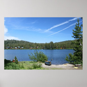 Poster Lago Montanha, Canoas