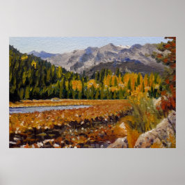 Poster Lago Montanha em Scenic Estes Park