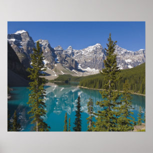 Póster Lago Moraine, Rochas Canadenses, Alberta, Canadá 2