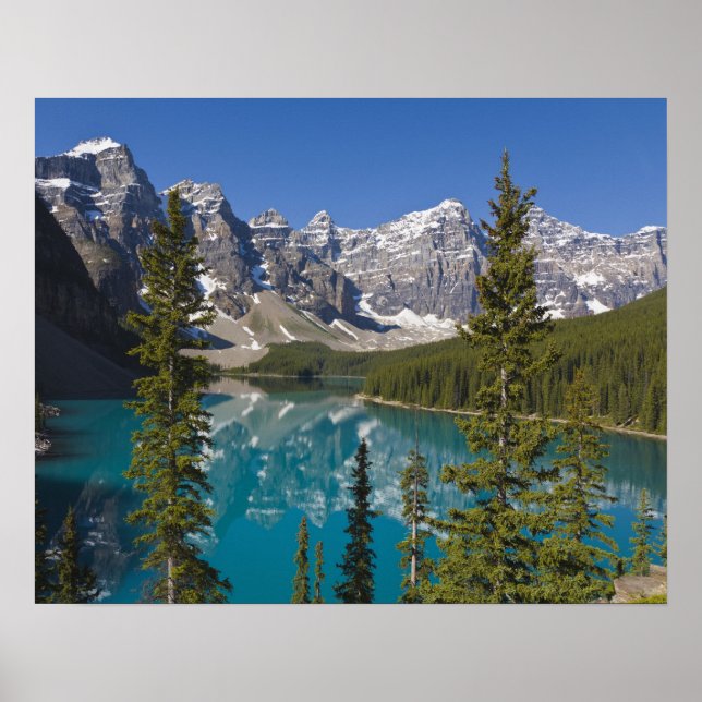 Póster Lago Moraine, Rochas Canadenses, Alberta, Canadá 2 (Frente)