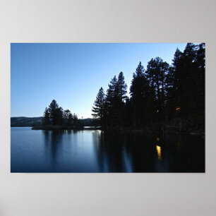 Poster Lago Mountain, Cabin, Noite