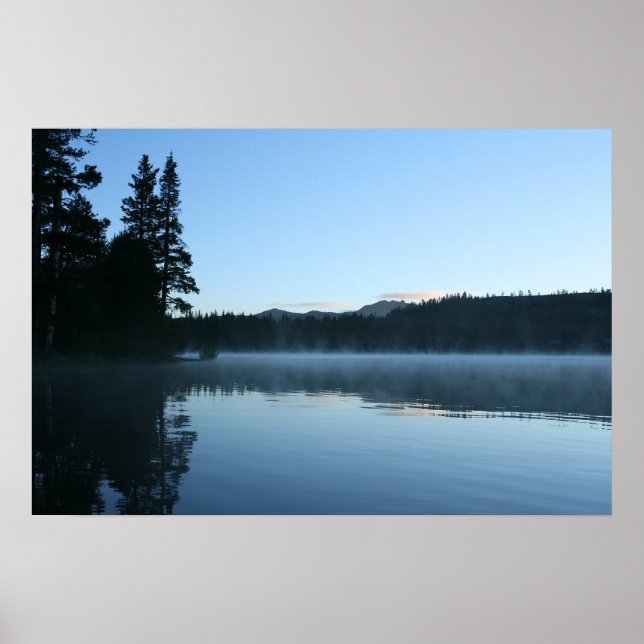 Poster Lago Mountain, Dawn, Mist (Frente)