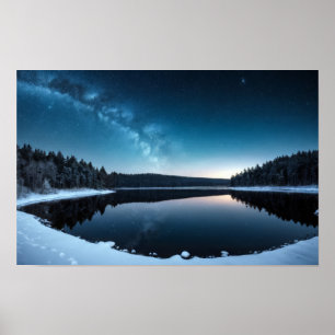 Poster Lago Natureza Ao Ar Livre Paisagem Calma Pacífica 