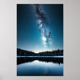 Poster Lago Natureza no Exterior Paisagem Calmo Relaxe Pa