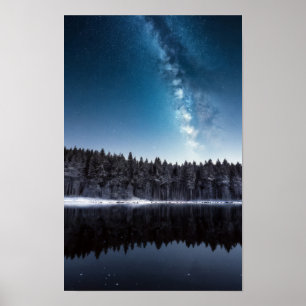 Poster Lago Natureza no Exterior Paisagem Calmo Relaxe Pa