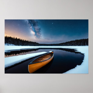 Poster Lago Natureza no Exterior Paisagem Calmo Relaxe Pa