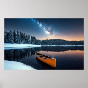 Poster Lago Natureza no Exterior Paisagem Calmo Relaxe Pa