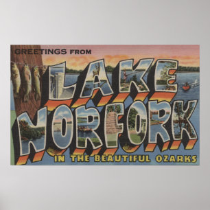 Poster Lago Norfork, Arkansas - grandes cenas da letra