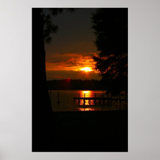 Póster Lago Norman, NC Sunset