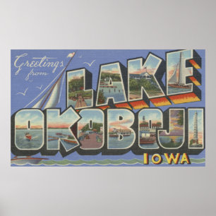 Poster Lago Okoboji, Iowa - grandes cenas da letra