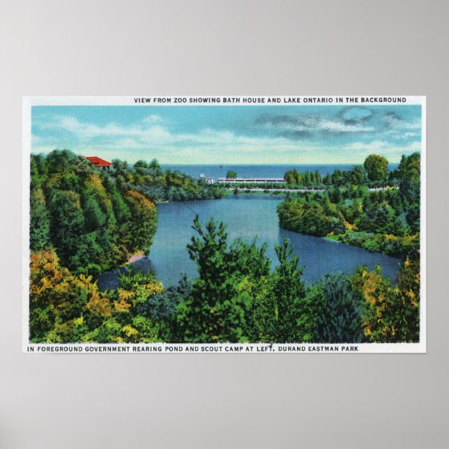 Poster Lago Ontario & Durand Eastman Park (Frente)