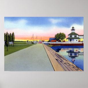 Póster Lago Pontchartrain Lighthous new Orleans Louisiana