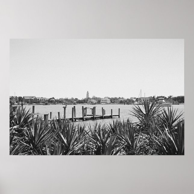 Póster Lago prateado: Ocracoke, NC (Frente)