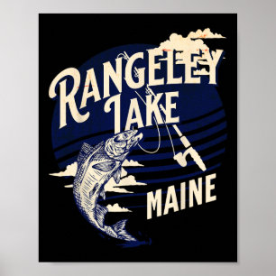Poster Lago Rangeley Maine Fly Fishing Truta B Fisher Sou