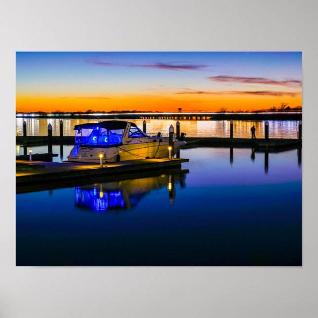 Poster Lago Ray Hubbard Rockwall TX Sunset (Frente)