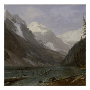 Póster Lago Rockies, em Louise, no Canadá Albert Bierst