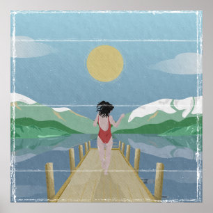 Poster Lago Rotoiti Nova Zelândia