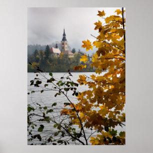 Poster Lago sangrado no outono