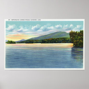 Poster Lago Saranac Meio Vista do Monte Ampersand