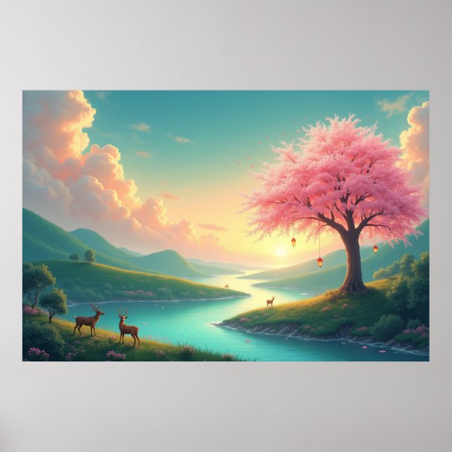 Poster Lago Serene Mountain (Frente)
