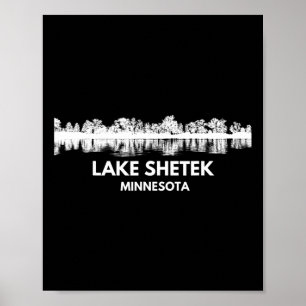 Poster Lago Shetek Viagem Minnesota Divertida Ca Pescaria