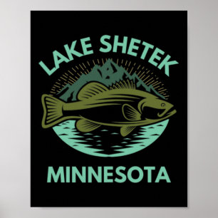 Poster Lago Shetek Viagem Minnesota Família Amor Pesca La